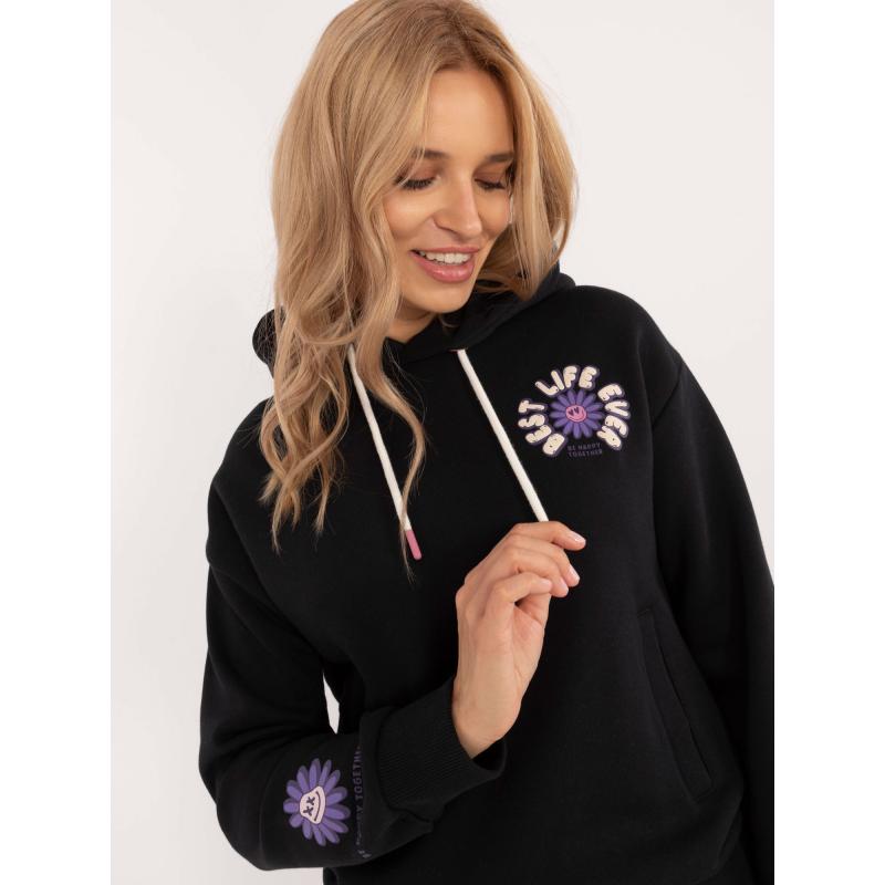 Női nyomtatott melegítőfelső zsebekkel SUBLEVEL grafit