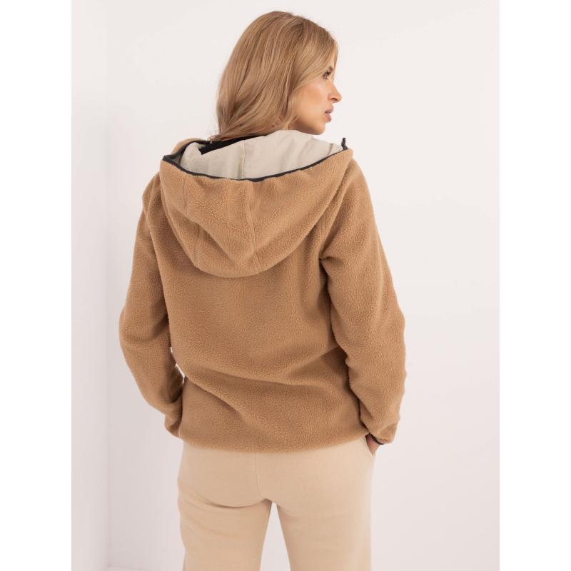 Női zsebes pulóver SUBLEVEL világosbarna