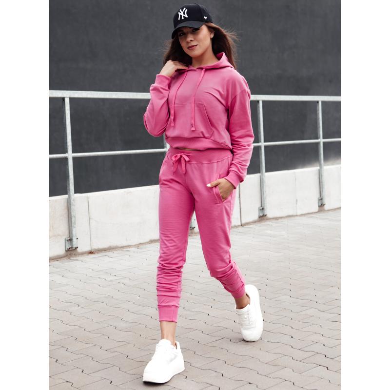 Női kapucnis pulóver TRENDHOOD rózsaszín