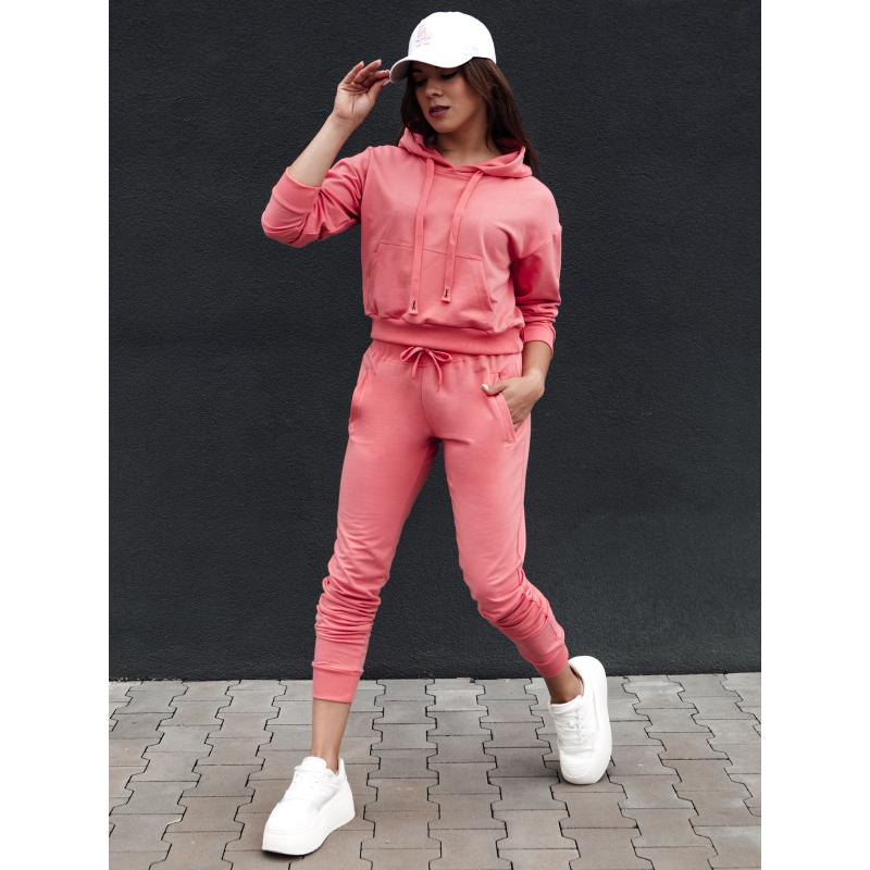 Dámská mikina s kapucí TRENDHOOD korálová