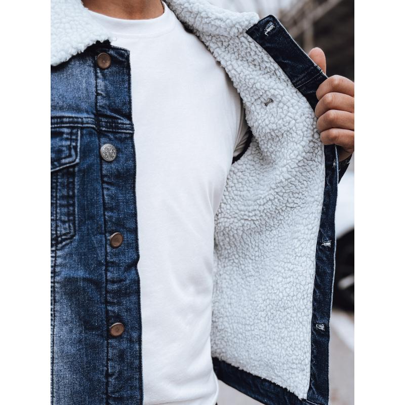 Pánská lehká bunda džínová modrá