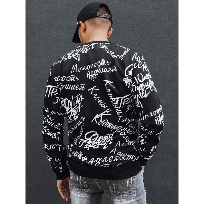 Férfi LOM kapucnis pulóver fekete