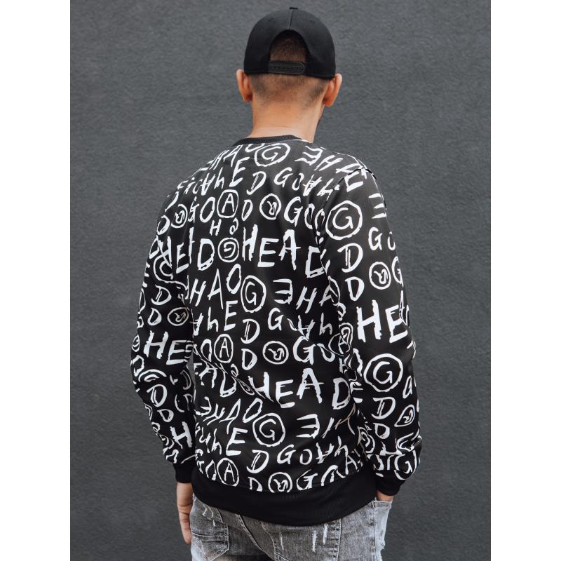 Férfi kapucnis pulóver JIM fekete