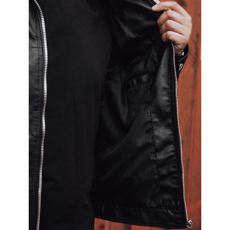 Pánská koženková bunda SIMA černá