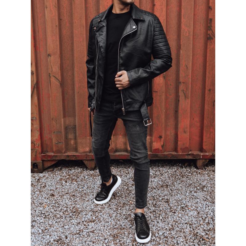 Férfi bőrdzseki SOMA fekete