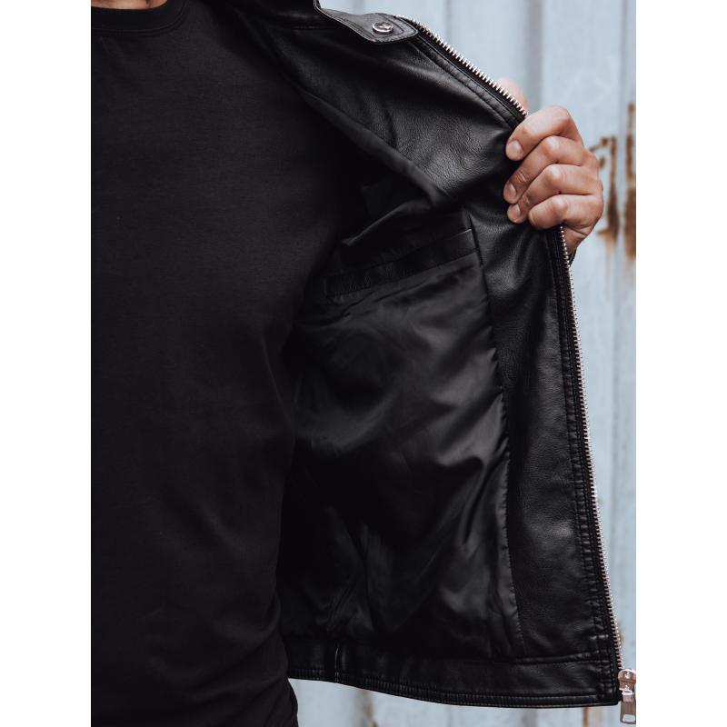 Pánská koženková bunda SEMA černá