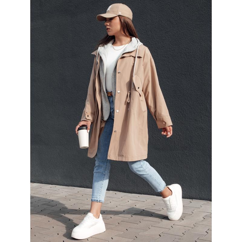 Női parka dzseki MODERN LOOK bézs