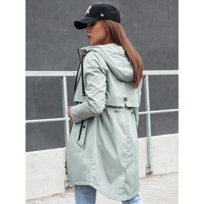 Női parka dzseki kapucnival PERTHA zöld