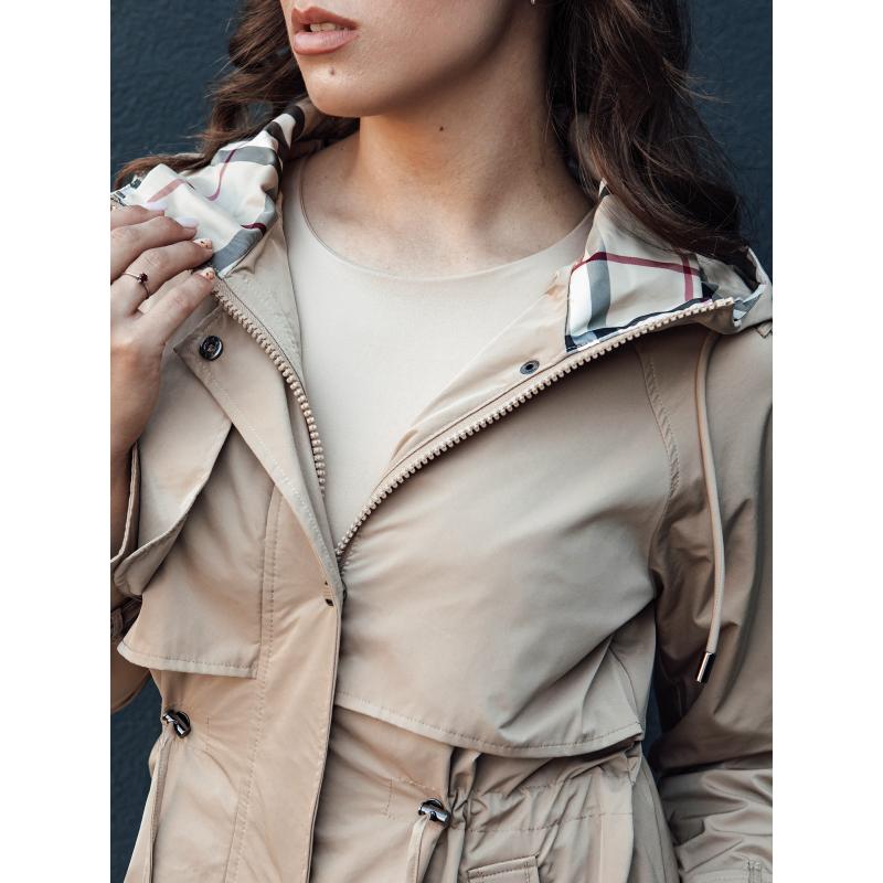 Dámská bunda parka s kapucí MOZA béžová