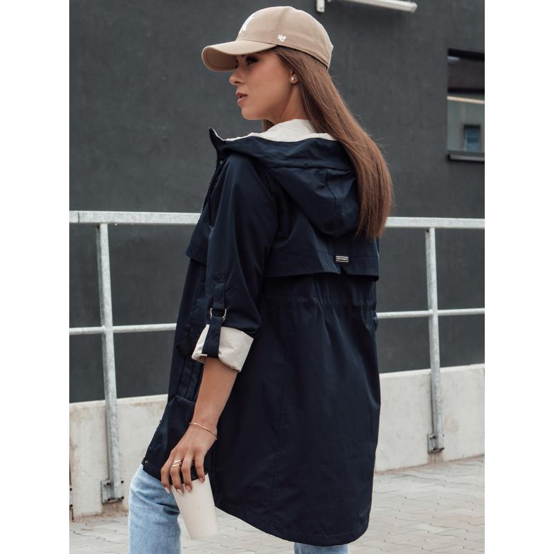 Dámská bunda parka s kapucí MEROY tmavě modrá