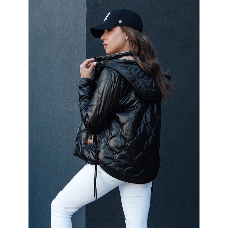 Női steppelt kabát MAXWELL fekete