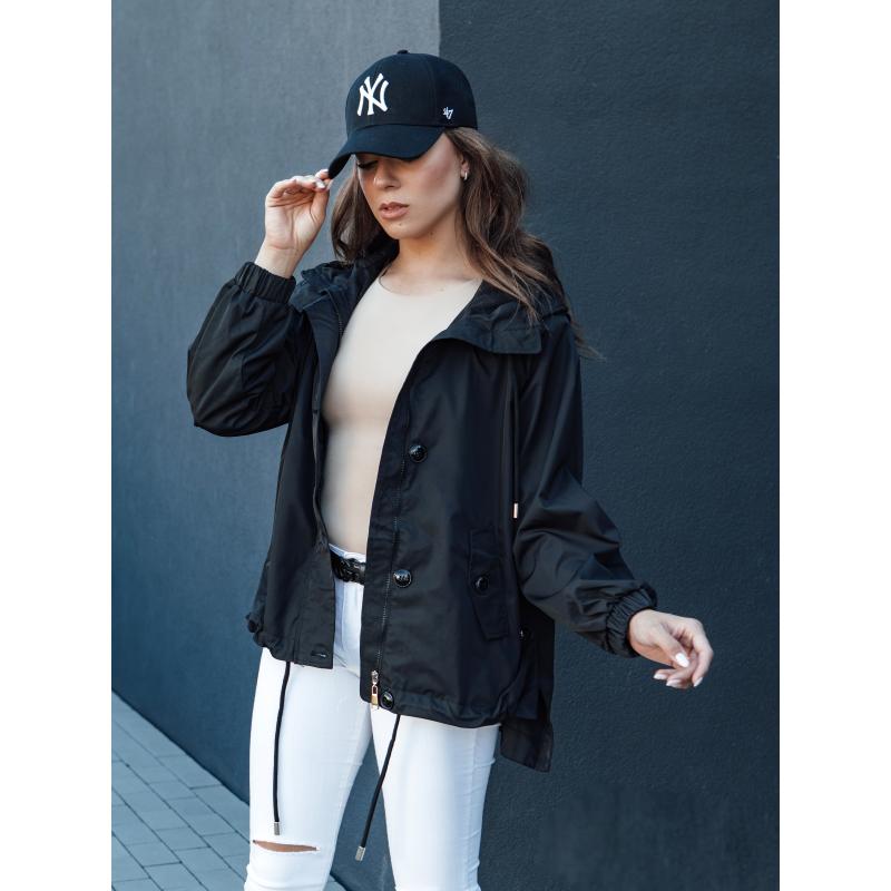 Dámská přechodová bunda s kapucí BELART černá