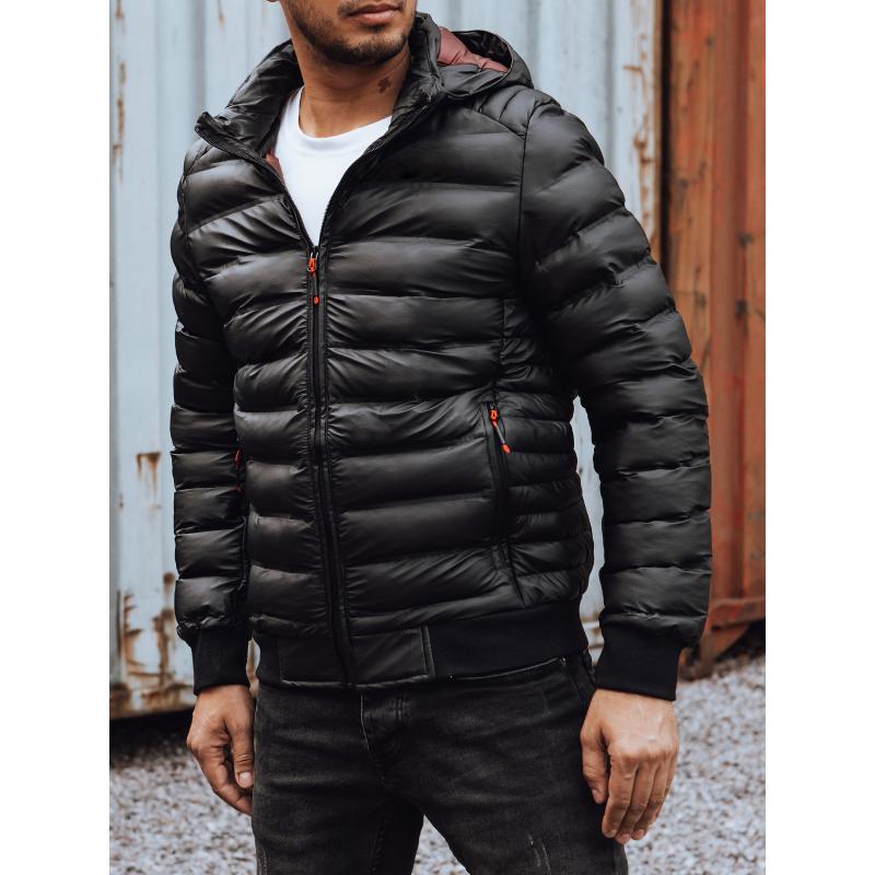 Pánská prošívaná bunda s kapucí LOMA černá