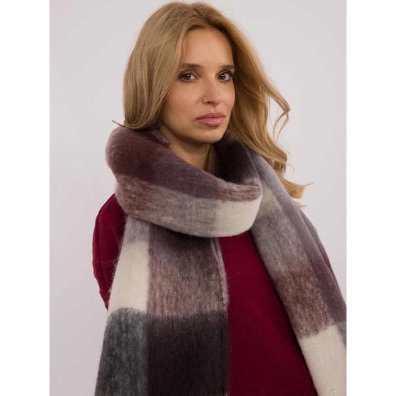 Dámská šála dlouhá hnědo-béžová