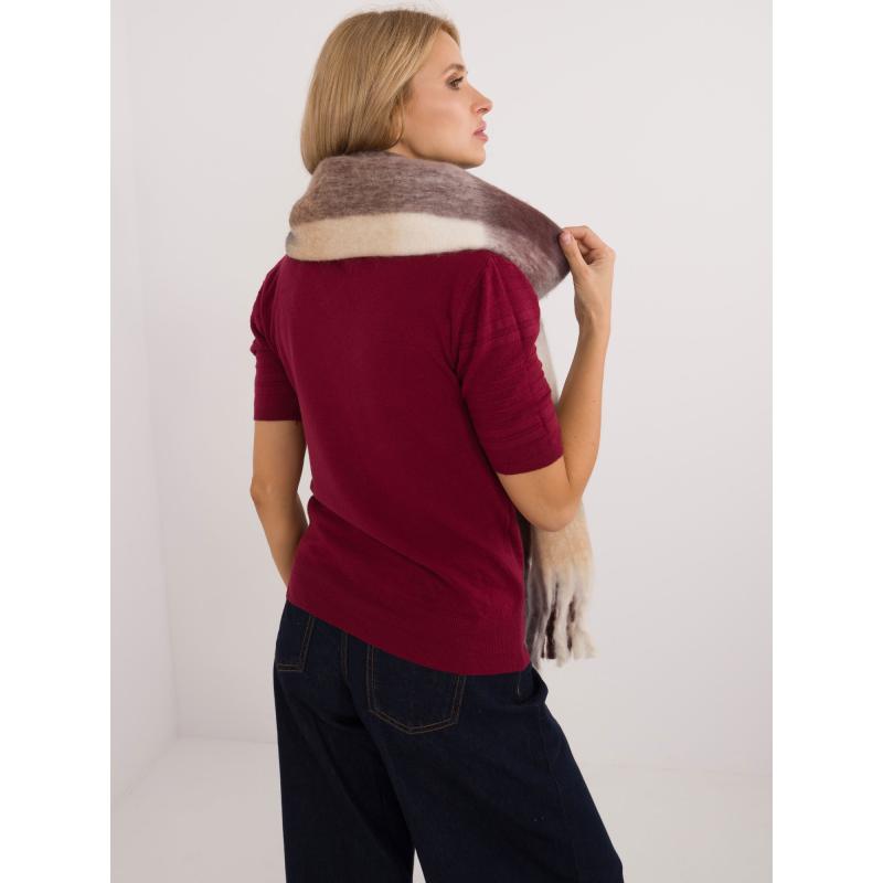 Dámská šála dlouhá hnědo-béžová