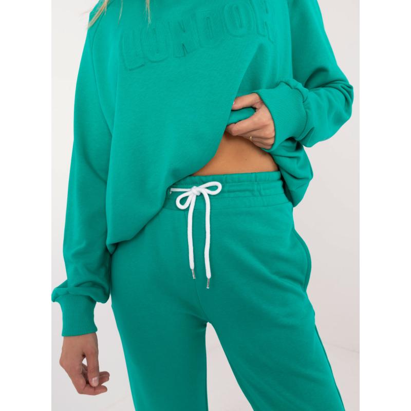 Dámská tepláková souprava s mikinou nadměrné velikosti zelená 