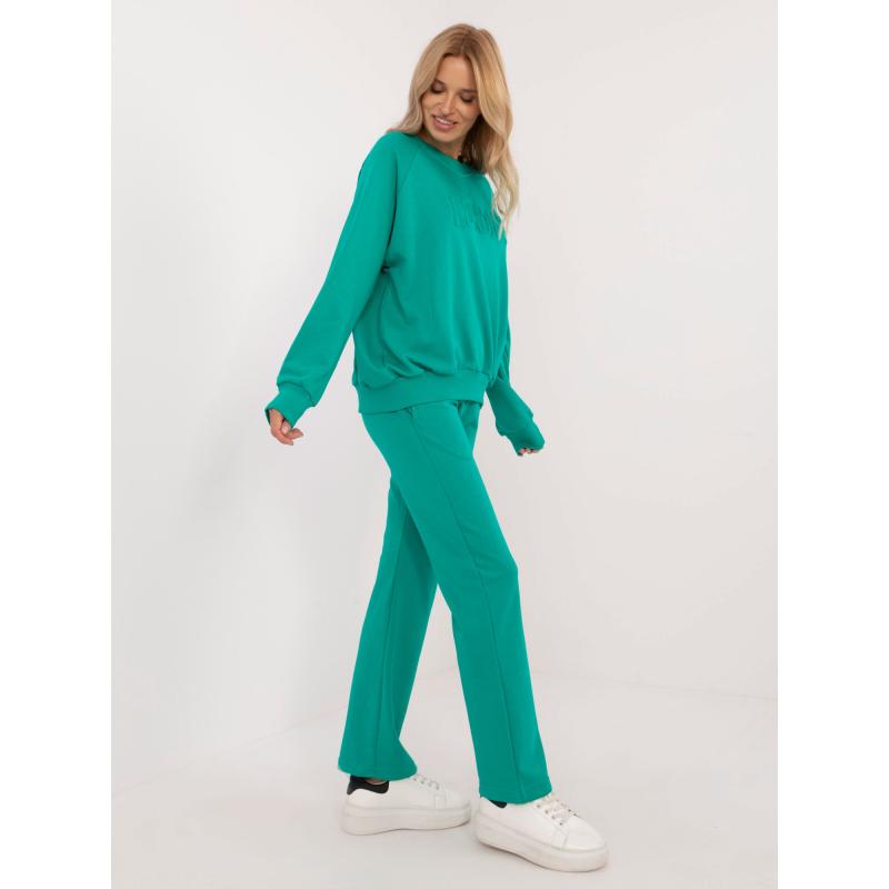Dámská tepláková souprava s mikinou nadměrné velikosti zelená 