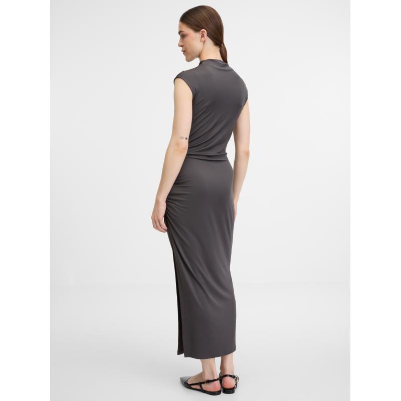 Tmavě šedé dámské šaty