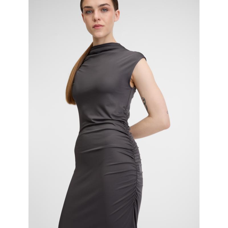 Tmavě šedé dámské šaty