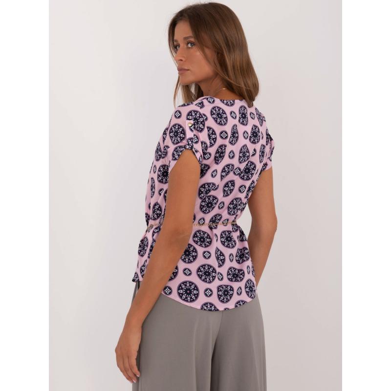 Dámská halenka s řetízkovými detaily světle růžová  