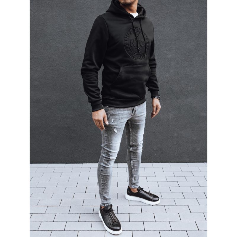 Pánská mikina s kapucí černá BX5787