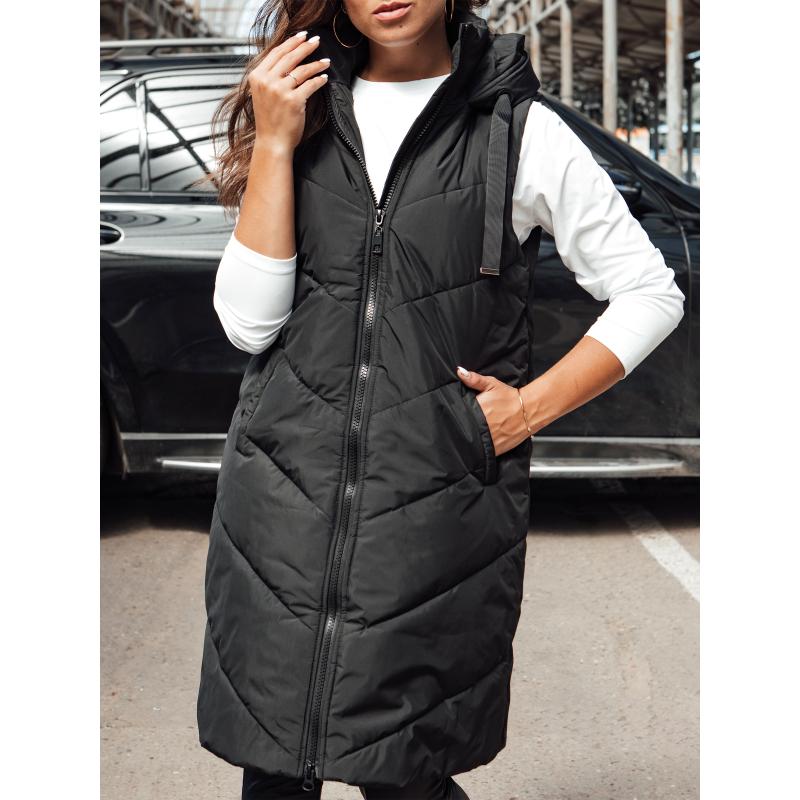 Dámská dlouhá vesta LIDMAN černá TY4561