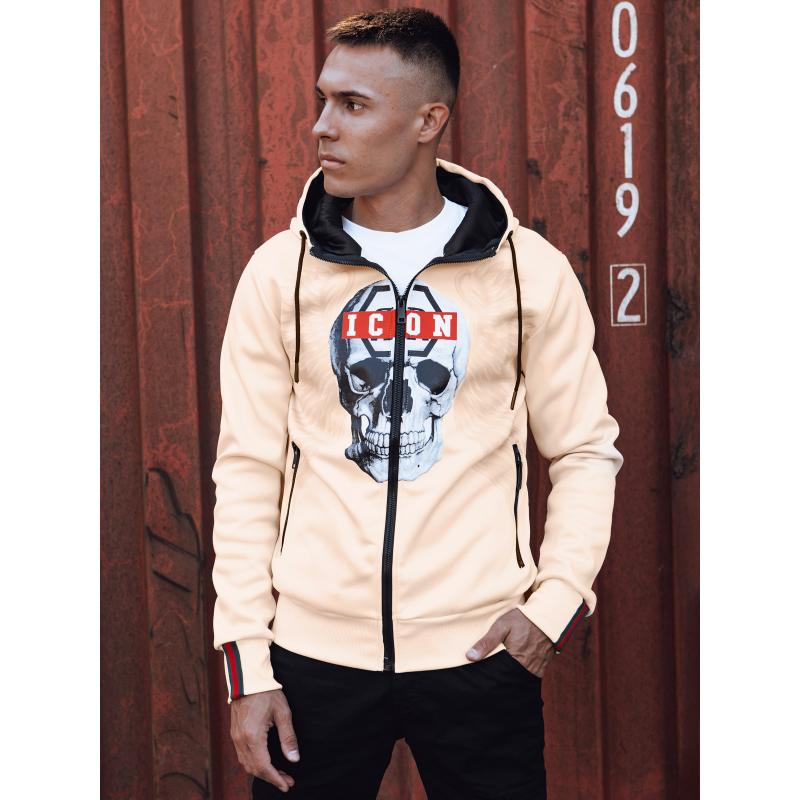 Pánská světle béžová mikina BX5839