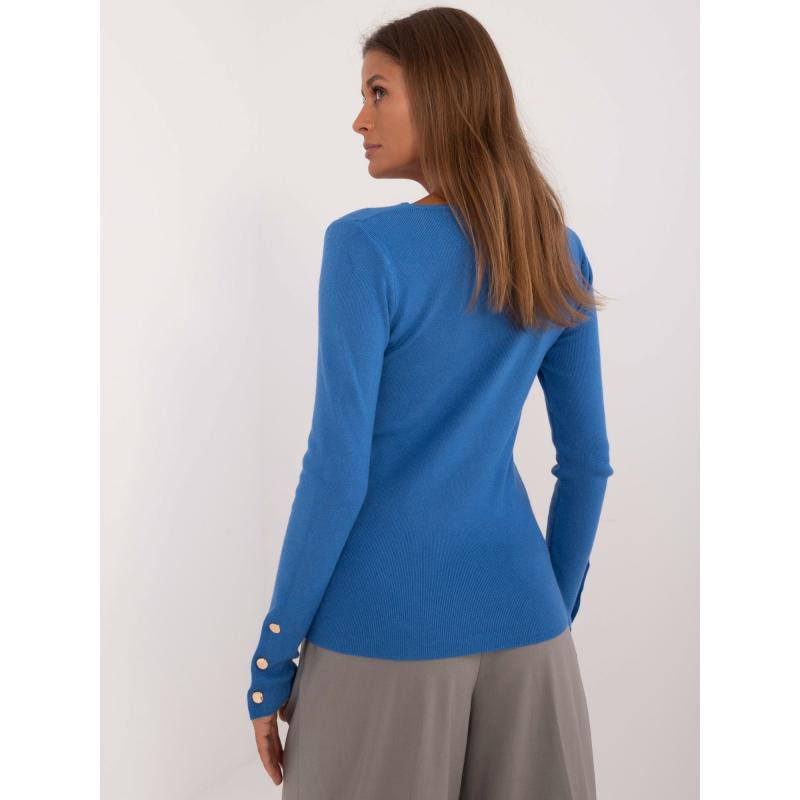 Dámský svetr s vypasovaným střihem LOLA tmavě modrý  
