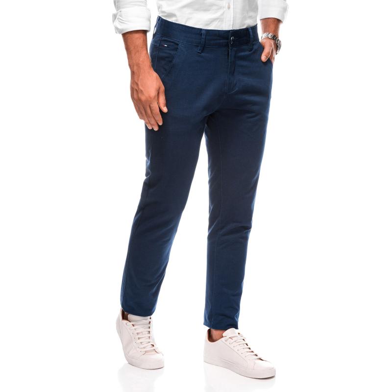 Pánske chino nohavice P1494 navy blue