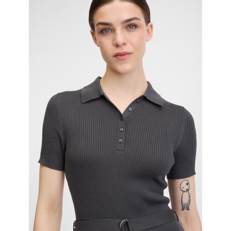 Tmavě šedé dámské šaty