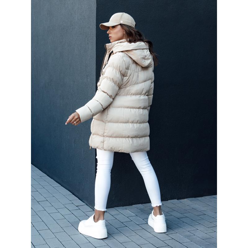 Dámská zimní bunda s kapucí GABRIELLE béžová