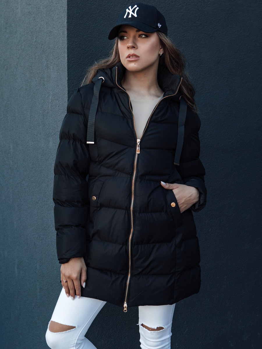 Dámská zimní bunda s kapucí GABRIELLE černá