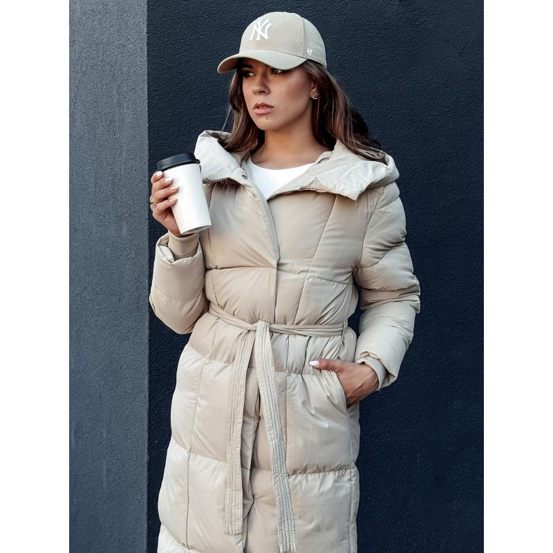 Dámský prošívaný kabát CLOUTIQUE béžový