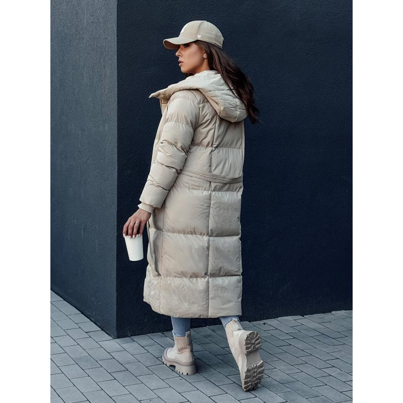 Dámský prošívaný kabát CLOUTIQUE béžový