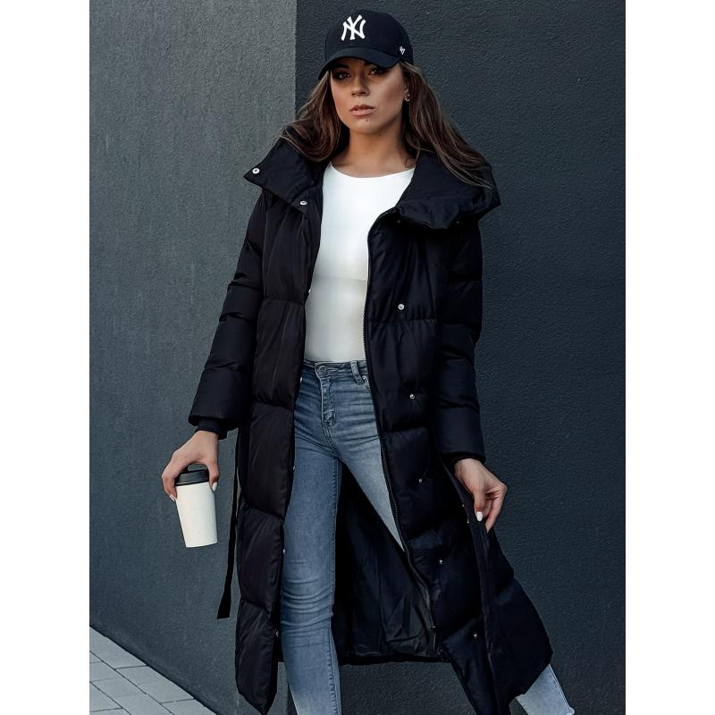 Dámský prošívaný kabát CLOUTIQUE černý