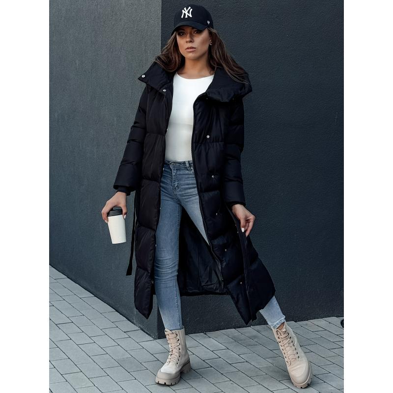 Dámský prošívaný kabát CLOUTIQUE černý