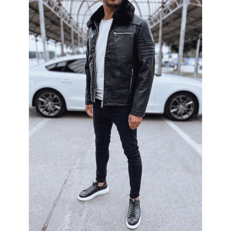 Férfi bőrdzseki ORA fekete