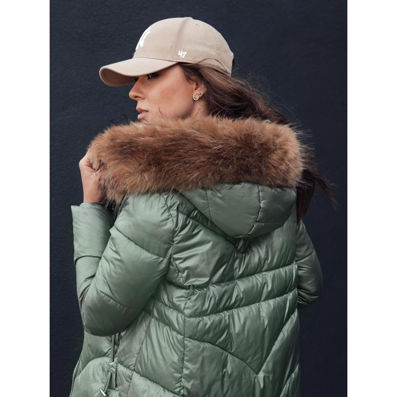 Dámská zimní bunda s kapucí WINTERCHIC zelená