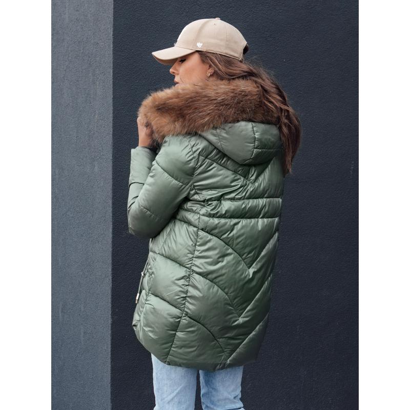 Dámská zimní bunda s kapucí WINTERCHIC zelená