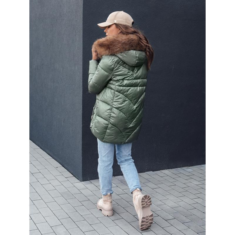 Dámská zimní bunda s kapucí WINTERCHIC zelená