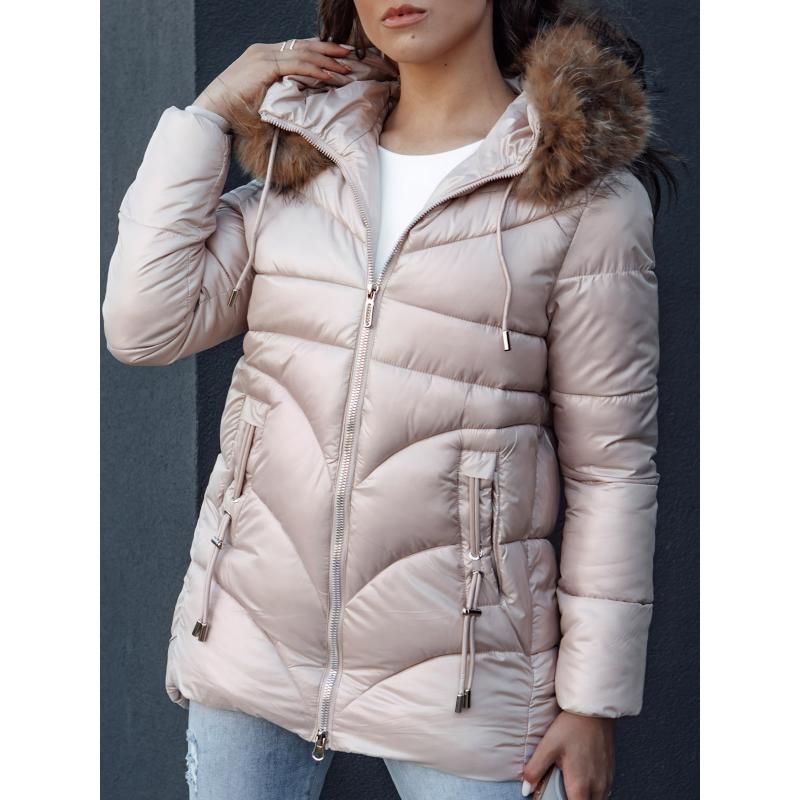 Dámská zimní bunda s kapucí WINTERCHIC růžová