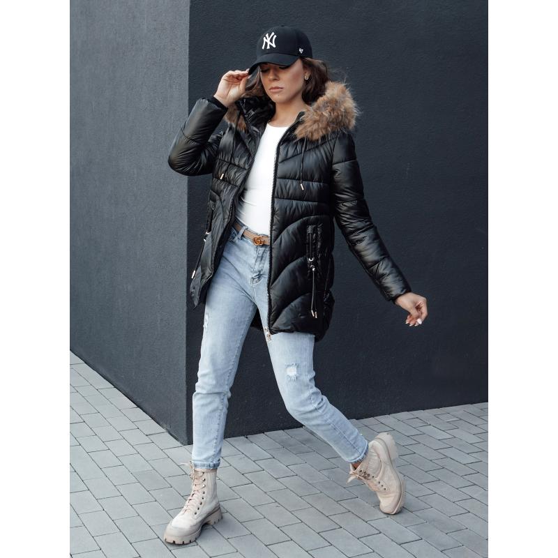 Dámská zimní bunda s kapucí WINTERCHIC černá