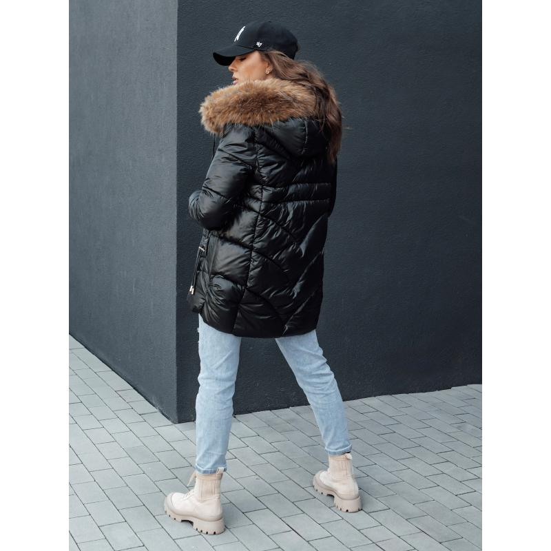 Dámská zimní bunda s kapucí WINTERCHIC černá