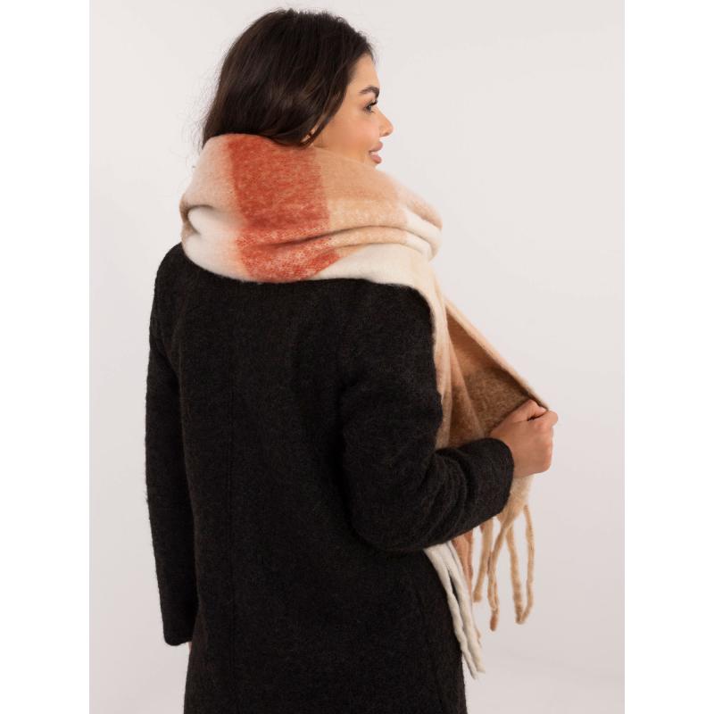 Női kockás sál barna