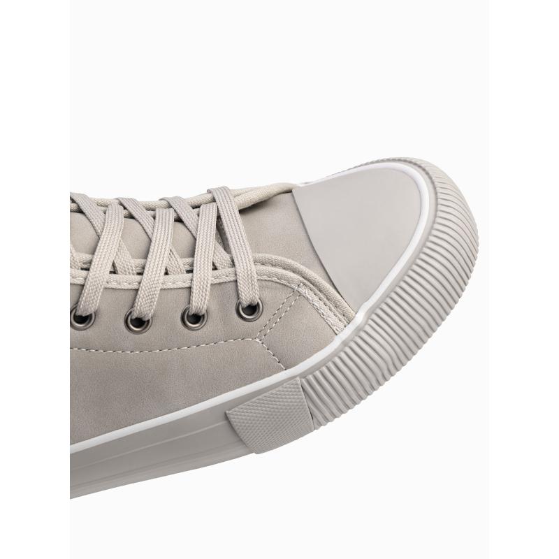 Férfi magas szárú tornacipő hamvas színű szegéllyel