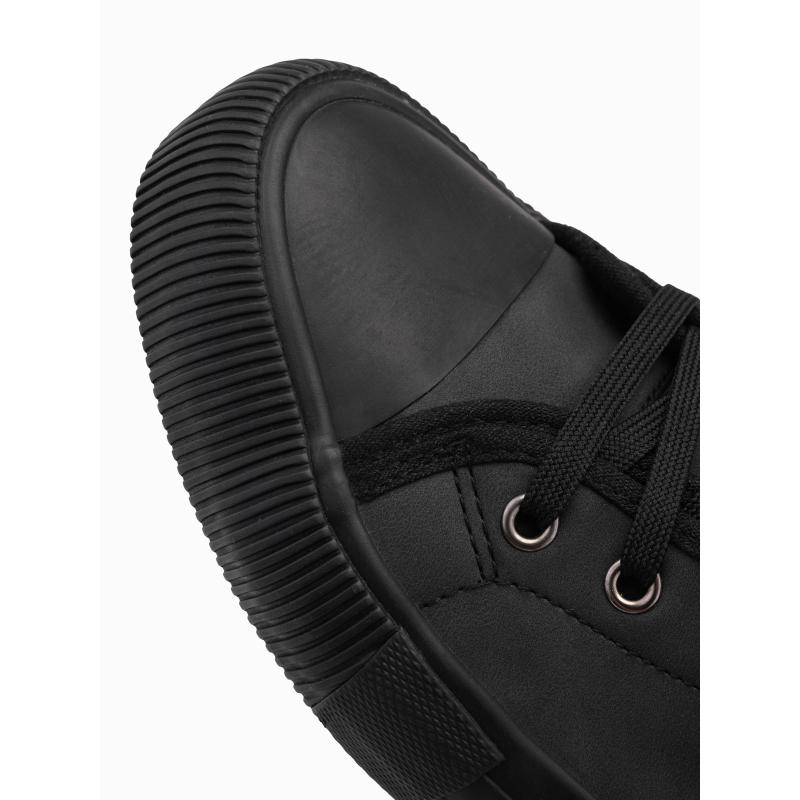 Férfi magas szárú tornacipő dekoratív felsőrésszel grafit színű