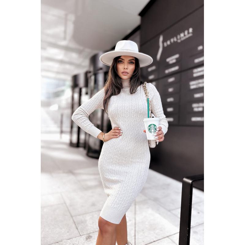 Pulóver ruha DREAMY világos bézs