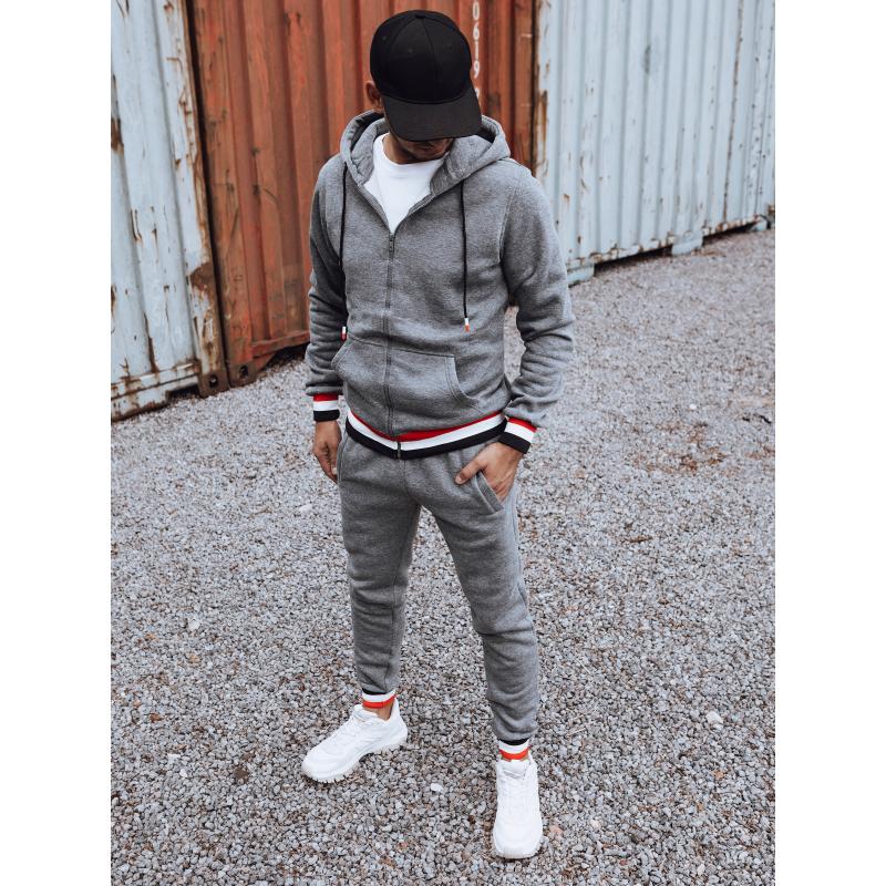 Pánská tepláková souprava tmavě šedá