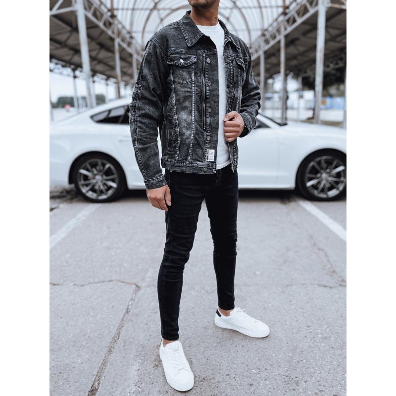 Férfi farmerdzseki fekete