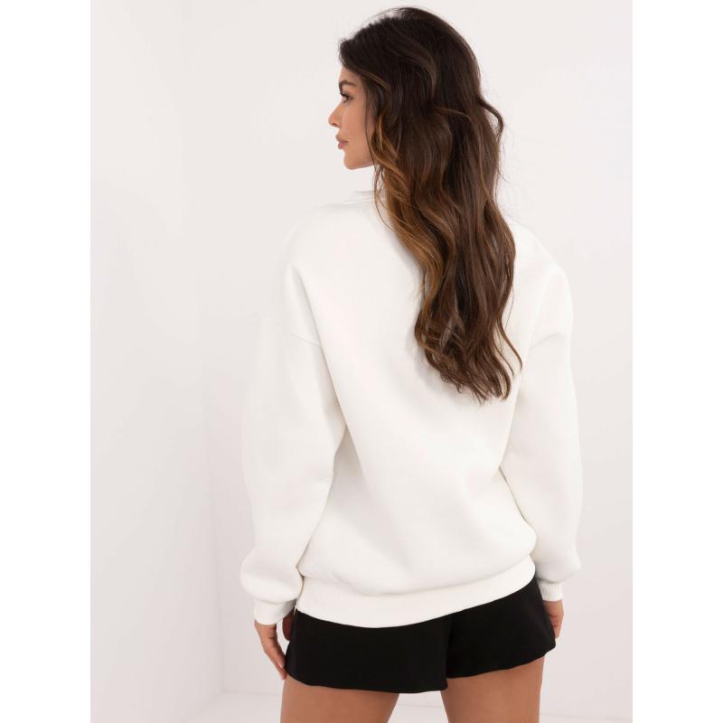 Női nyomtatott pulóver Szigetelt Ecru